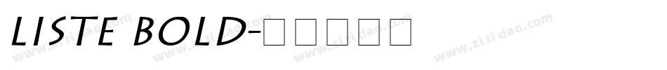 Liste Bold字体转换